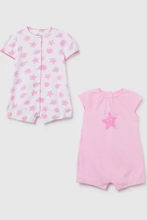 FAGOTTINO Tutine Estive Da Bambina In Puro Cotone Con Stampe Regular Fit