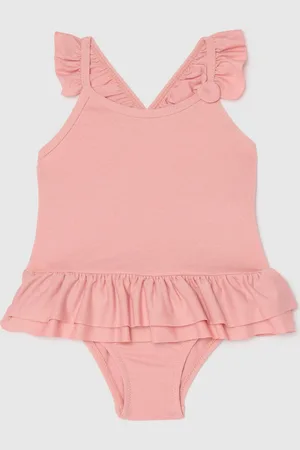 FAGOTTINO Body Da Bambina In Tessuto Elasticizzato Con Volant