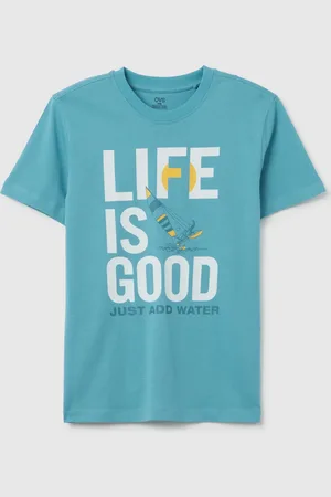 OVS T-shirt Da Ragazzo In Puro Cotone Azzurra Regular Fit Con Stampa, Bambino