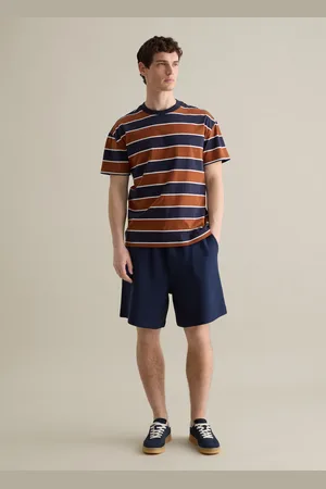 PIOMBO Bermuda Da Uomo In Puro Cotone Regular Fit Con Elastico In Vita