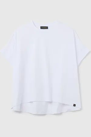 PIOMBO T-shirt Da Donna In Puro Cotone Bianca Regular Fit
