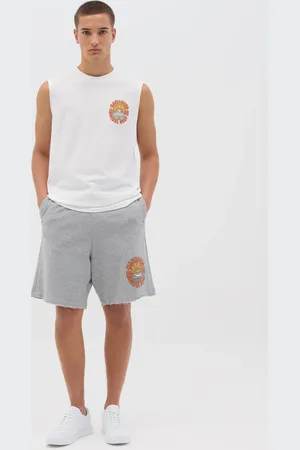 Maui Moisture Bermuda Da Uomo In Cotone E Viscosa Grigi Relaxed Fit