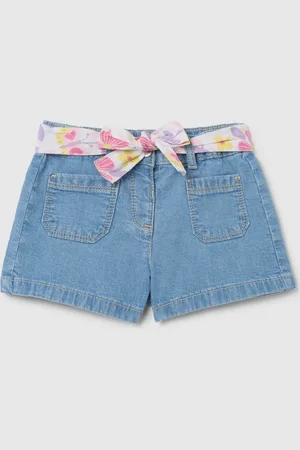 FAGOTTINO Shorts Da Bambina Blu Regular Fit Con Cintura Regolabile