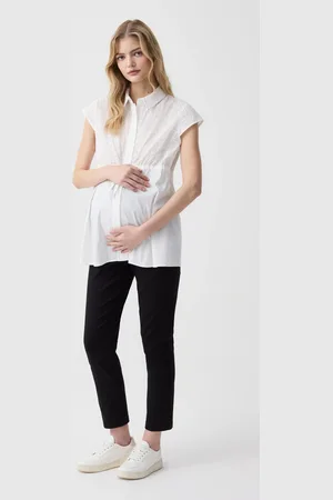 NICOL CARAMEL Pantaloni Slim Fit Premaman Con Tasche, Donna