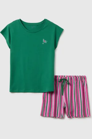 OVS OVS , Set Pigiama Da Donna In Puro Cotone E Rosa Regular Fit