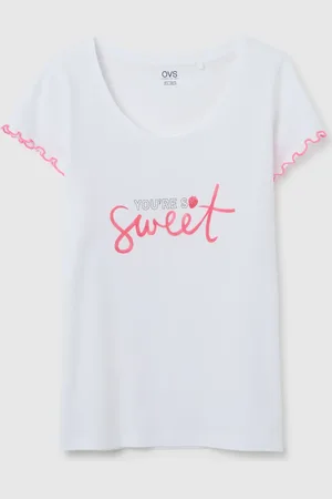 OVS OVS , T-shirt Da Donna In Puro Cotone Bianca Regular Fit