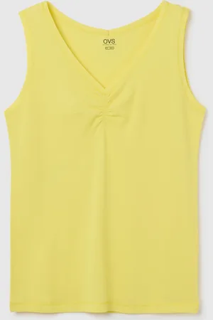 OVS OVS , Canotta Da Donna In Puro Cotone Gialla Regular Fit