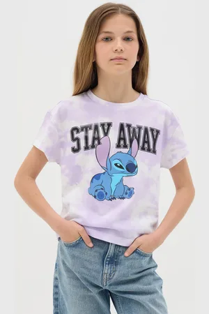 OVS T-shirt Da Ragazza In Puro Cotone Regular Fit Con Stampa Stitch, Bambina