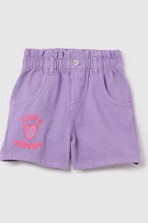 Love Therapy Shorts Da Bambina In Puro Cotone Regular Fit Con Tasche
