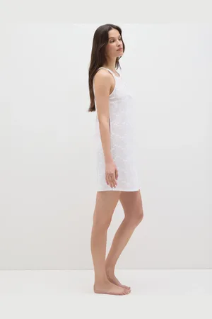 OVS OVS , Abito Corto Da Donna In Puro Cotone Con Ricami