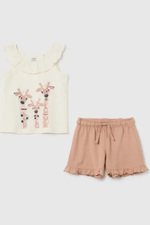 OVS Completo Top E Shorts Da Bambina In Puro Cotone Regular Fit