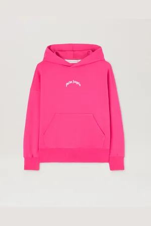 Palm Angels Curved Logo Hoodie Donna