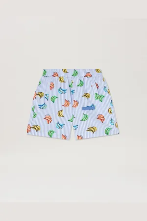 Palm Angels All Over Banana Print Shorts Kids