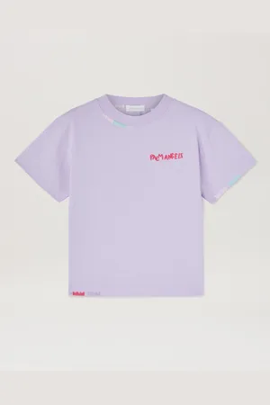 Palm Angels Multicolored Embroidered T-shirt Kids