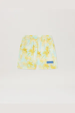 Palm Angels All Over Palm Print Shorts Kids