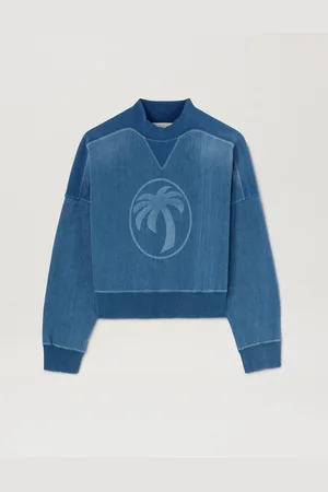 Palm Angels Oval Palm Lasered Sweatshirt Donna