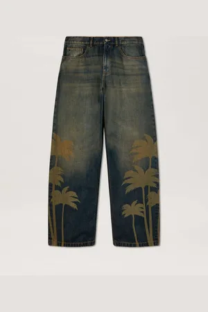 Palm Angels Palm Lasered Denim Pants Uomo