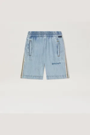 Palm Angels Chambray Track Shorts Kids