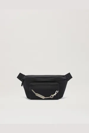 Palm Angels Metallic Logo Plate Fanny Pack Uomo