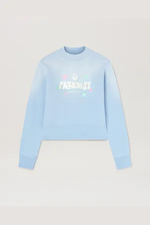 Palm Angels Paradise Fitted Crewneck Sweatshirt Donna