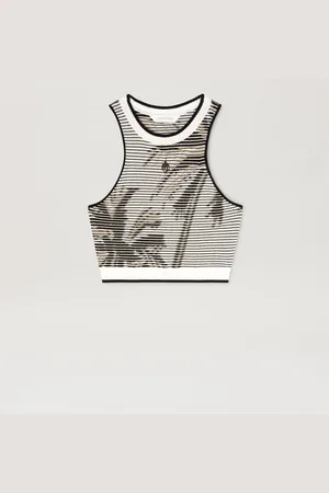 Palm Angels Palms Jacquared Knit Top Donna