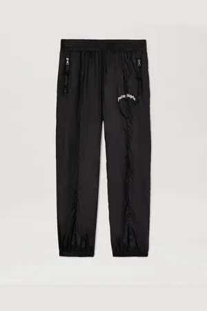 Palm Angels Nylon Track Pants Curved Logo Uomo