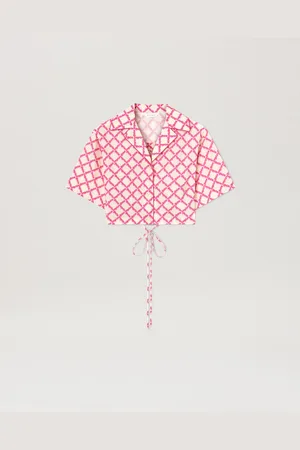 Palm Angels Net Logo Crisscrossed Shirt Donna