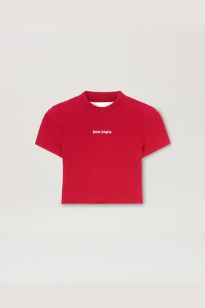 Palm Angels Classic Logo Cropped Baby T-shirt Donna