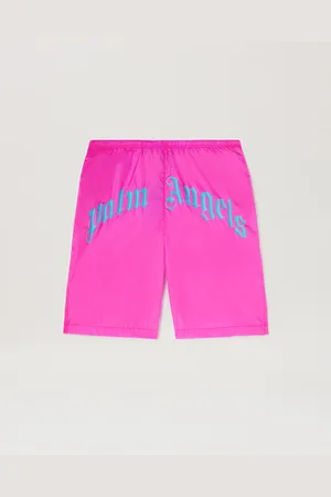 Palm Angels Curved Logo Swimshorts Uomo