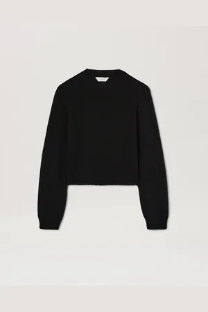 Palm Angels Embroidere Curved Logo Knit Sweater Donna