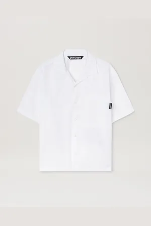 Palm Angels Curved Logo Short Sleeves Shirt Uomo