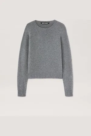 Palm Angels Curved Logo Embroidered Sweater Uomo