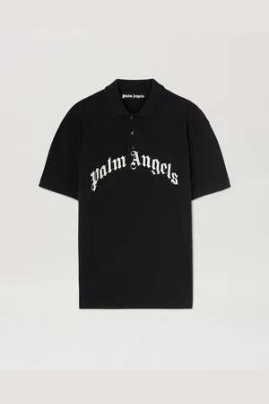 Palm Angels Curved Logo Polo Shirt Uomo