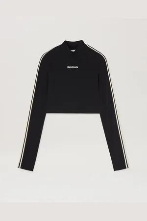 Palm Angels Long Sleeves Cropped Baby T-shirt Donna