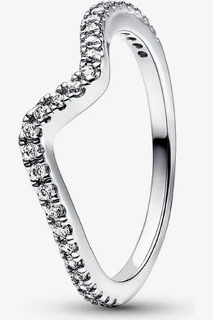 PANDORA Anello Onda Pietre Luminose