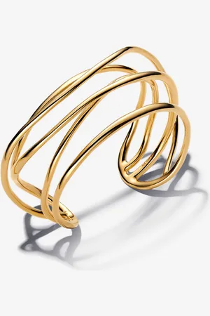 PANDORA Bracciale Aperto Linee Sinuose