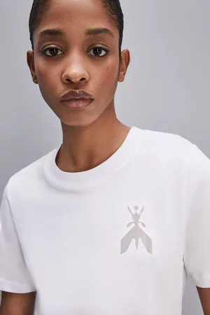 Patrizia Pepe T-shirt maniche corte patch Fly in cotone