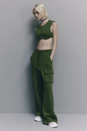 Patrizia Pepe Pantaloni cargo in felpa misto cotone