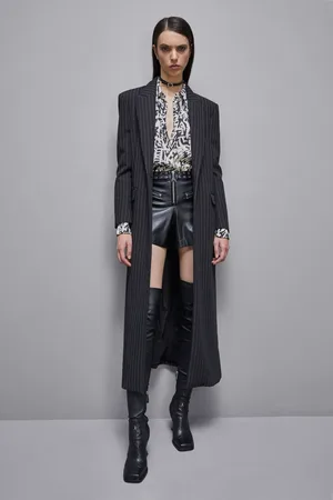 Patrizia Pepe Short a vita bassa con zip in ecopelle