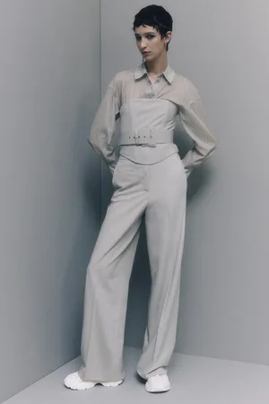 Patrizia Pepe Pantaloni gessati in flanella