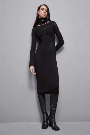 Patrizia Pepe Abito midi in misto viscosa