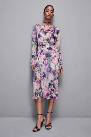 Patrizia Pepe Abito midi in chiffon fantasia