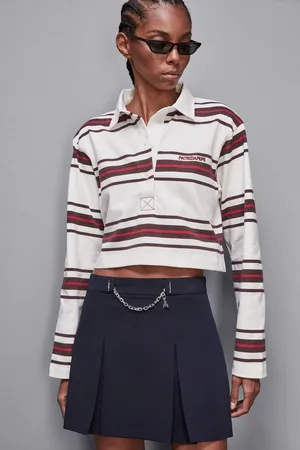 Patrizia Pepe Polo cropped con manica lunga