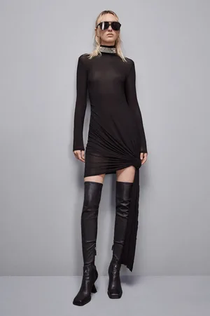 Patrizia Pepe Abito mini in viscosa con drappeggio