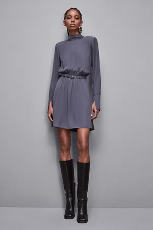 Patrizia Pepe Abito con cintura in twill Essential