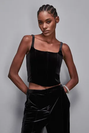 Patrizia Pepe Top bustier in velluto