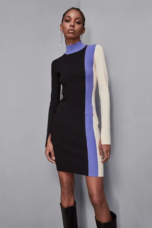 Patrizia Pepe Abito Midi in maglia color block
