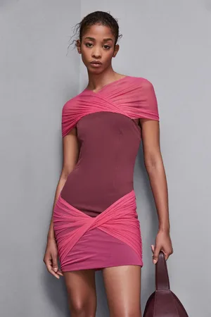 Patrizia Pepe Abito mini in jersey e tulle