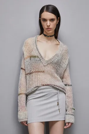Patrizia Pepe Maglia a rete in misto lana