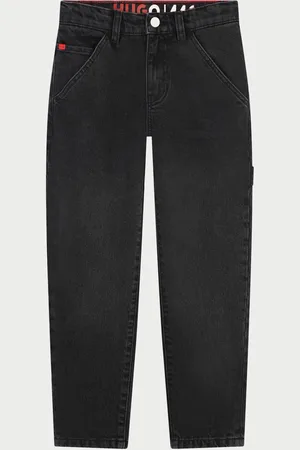 HUGO BOSS Jeans larghi a tinta unita per bambini